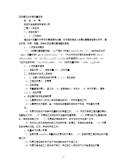 地形测绘实施方案