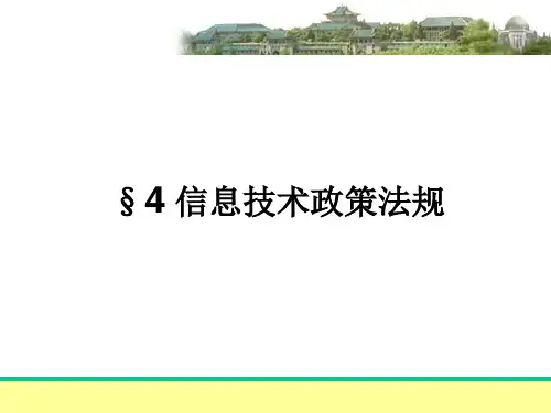 《信息技术政策法规》PPT课件