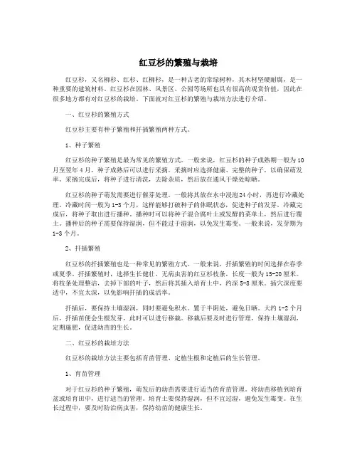 红豆杉的繁殖与栽培