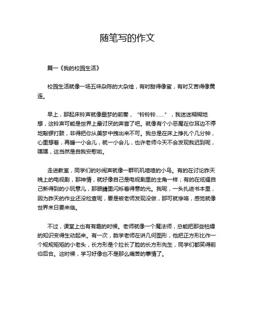 随笔写的作文