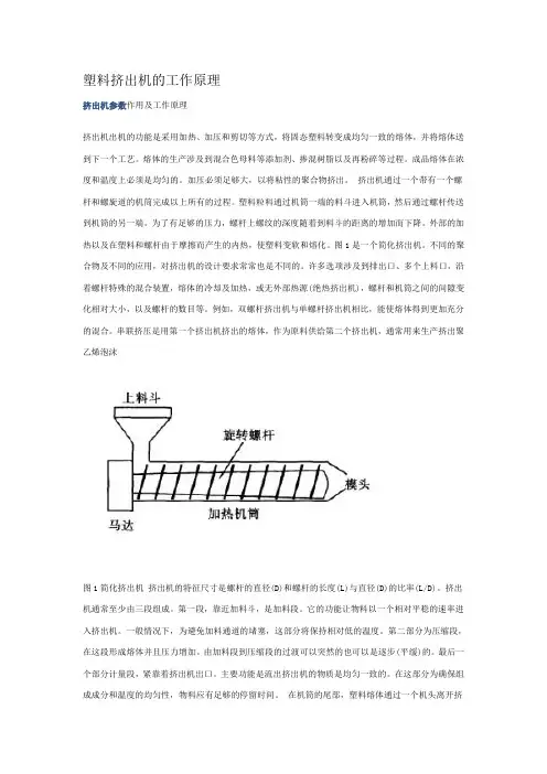 塑料挤出机的工作原理
