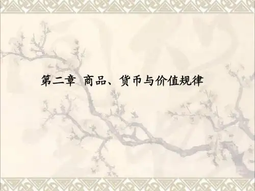第二章__商品货币和价值规律