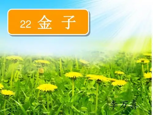 苏教版三年级上册22 金子