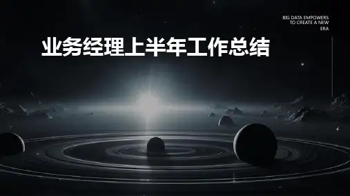 业务经理上半年工作总结PPT