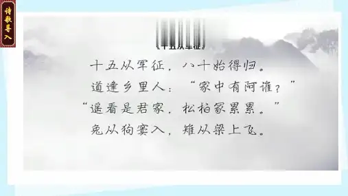 《十五从军征》 ppt课件