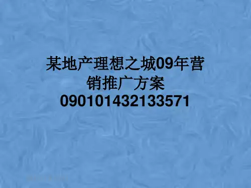 某地产理想之城09年营销推广方案090101432133571