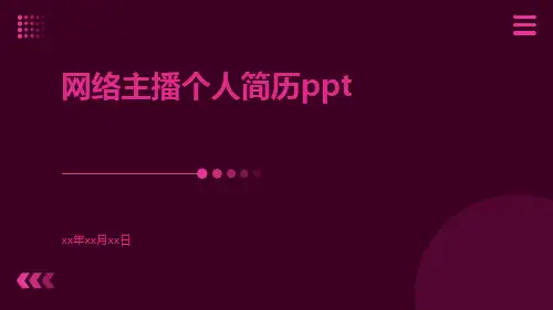 网络主播个人简历PPT