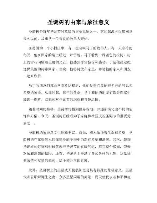 圣诞树的由来与象征意义