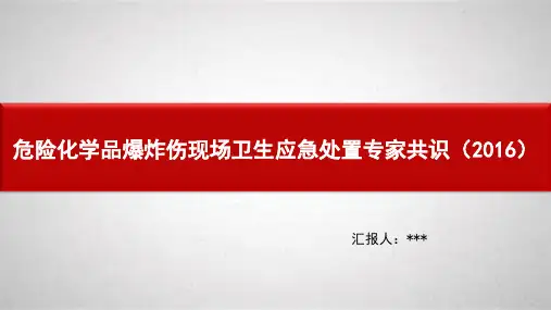 危险化学品爆炸伤现场卫生应急处置专家共识