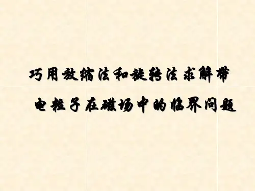 巧用动态圆分析带电粒子在磁场中运动问题(共20张PPT)