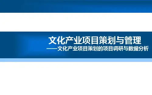 张立波版-文化产业项目策划与管理6