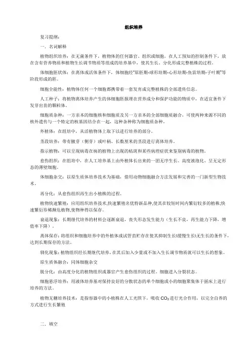 组织培养