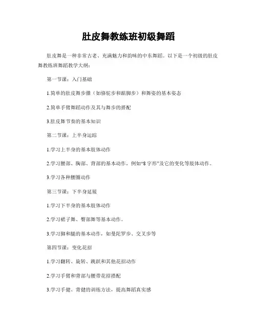 肚皮舞教练班初级舞蹈