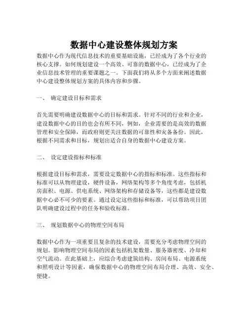 2023-数据中心建设整体规划方案-1