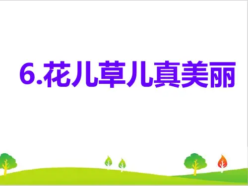 最新人教部编版小学道德与法制一年级下册《花儿草儿真美丽》精品课件