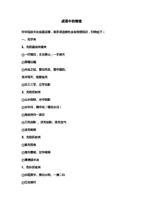 成语中的物理