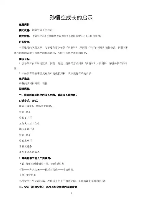 孙悟空成长的启示