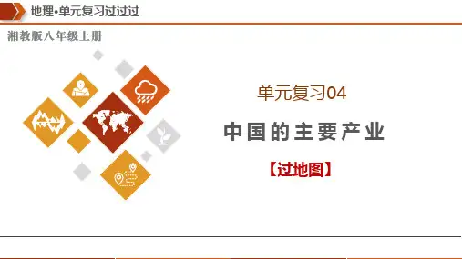 单元复习04 中国的主要产业【过地图】-2022-2023学年八年级地理上册单元复习过过过(湘教版)