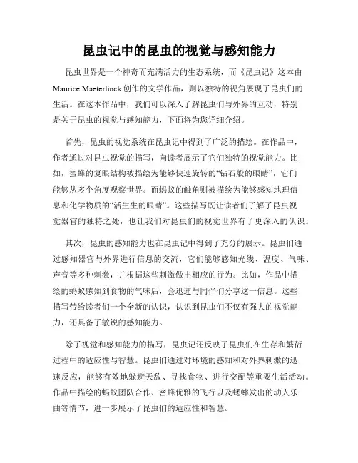 昆虫记中的昆虫的视觉与感知能力