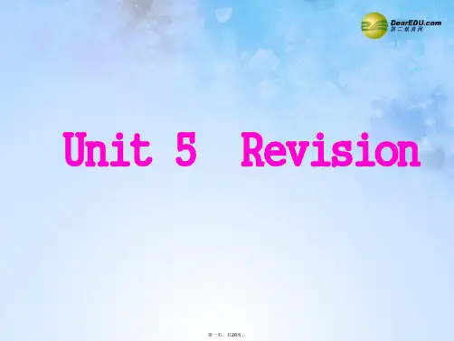 高中英语 Unit 5 Nelson Mandel a modern hero Revision课件