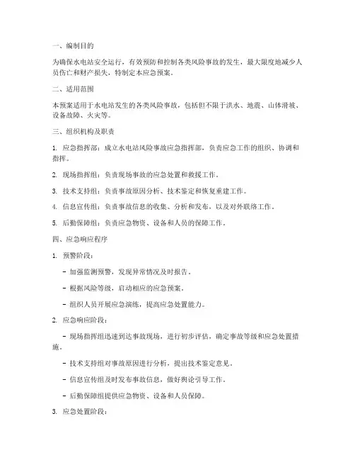 水电站风险应急预案