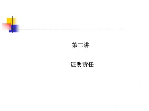 第五讲 证明责任