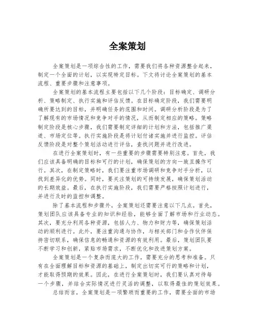 全案策划 