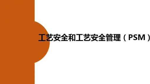 工艺安全和工艺安全管理