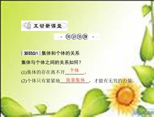 人教版思品九年级第二课在承担责任中成长第1课时承担关爱集体的责任课件