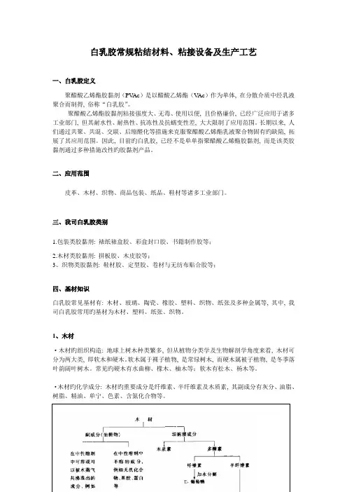 白乳胶常规粘结材料粘接设备及生产工艺