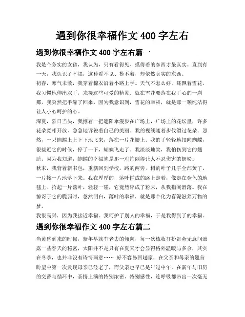 遇到你很幸福作文400字左右