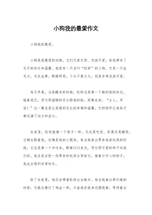 小狗我的最爱作文