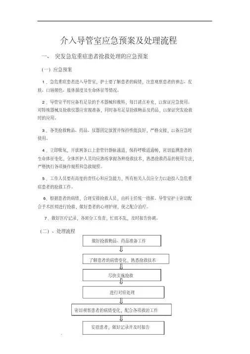 导管室应急预案