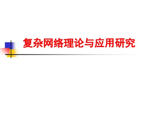复杂网络理论和应用研究-PPT课件