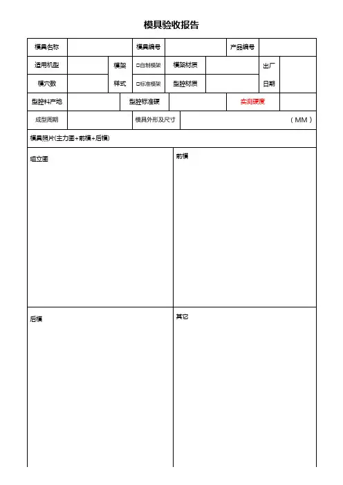 模具验收报告(新)