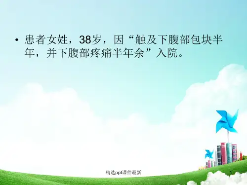 卵巢肿瘤的影像学表现PPT课件
