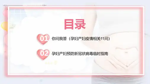 温馨关爱孕产妇共度疫情关动态PPT