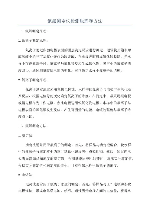 氟氯测定仪检测原理和方法