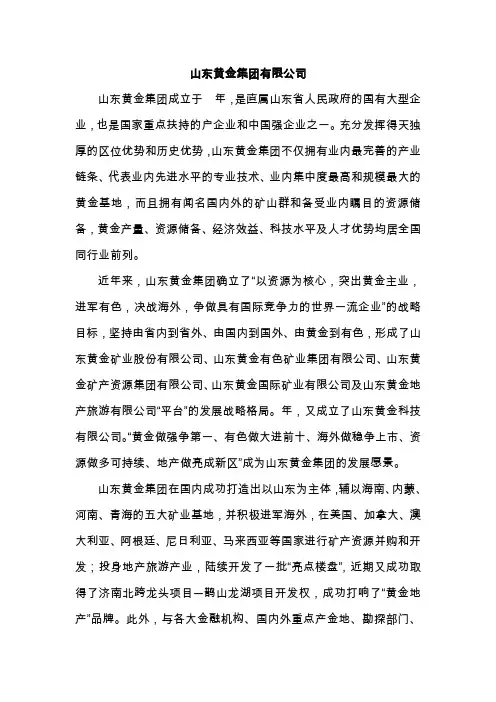 山东黄金集团有限公司