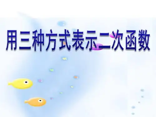 《用三种方式表示二次函数》二次函数PPT课件3