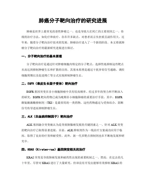 肺癌分子靶向治疗的研究进展