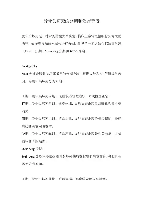 股骨头坏死的分期和治疗手段