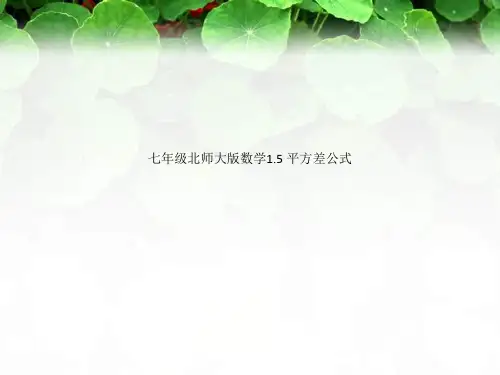 七年级北师大版数学1.5 平方差公式