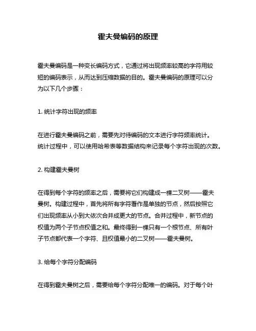 霍夫曼编码的原理