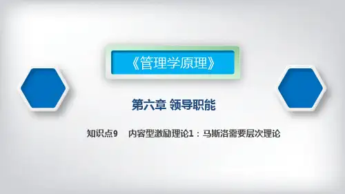 内容型激励理论1：马斯洛需求层次理论