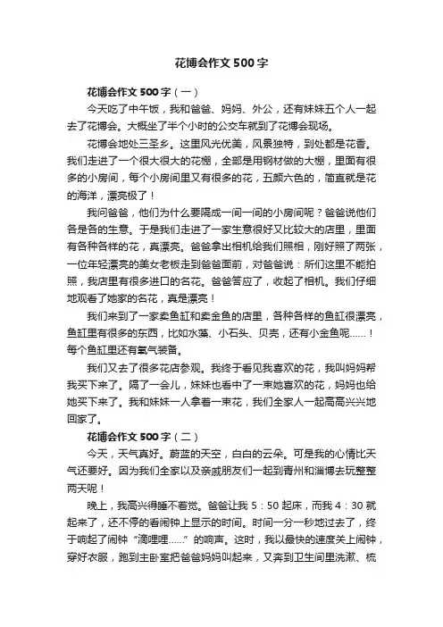 花博会作文500字