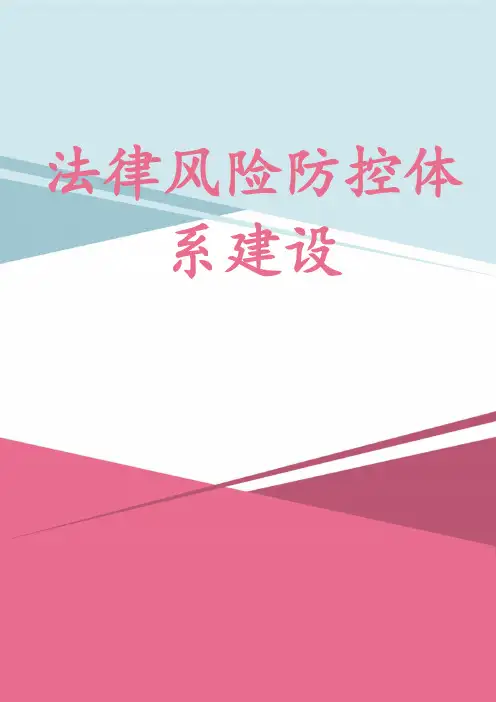 法律风险防控体系建设