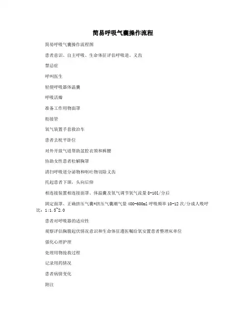 简易呼吸气囊操作流程
