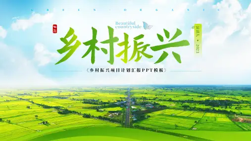 乡村振兴农业项目计划书汇报PPT模板