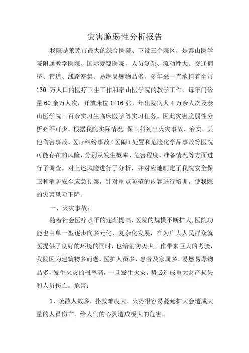 灾害脆弱性分析报告